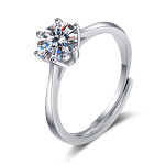 Moissanite 925 Sterling Silver Plated Ring Girl