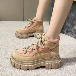 Womens Martin Boots Casual Laceup Platform Height Increasing Sneakers