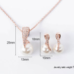 Creative Bridal Pearl Necklace Earrings Jewelry Set