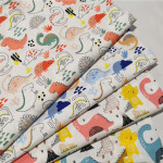 Twill Cartoon Dinosaur Pure Cotton Quilt Sheet Fabric