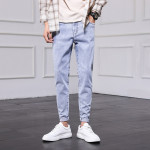 Fashion Men's Jeans Nine Part Simple Casual Men's Trousers