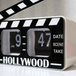 Retro Movie Clapper Board Flip Clock