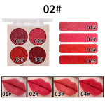 MISS ROSE Lipstick Compact 4 Color Lip Gloss Plate Moisturizing Easy To Color Lipstick Foreign Trade Exclusive For Cross-border In Stock Wholesale