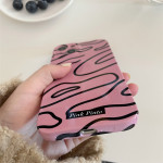 Film Phone Case Art Line Curve Rose Red