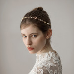 Handmade Bridal Hair Ornament With Beaded Leaves