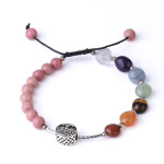 Natural Stone Colorful Crystal Braided Women's Amethyst Bracelet Hand String