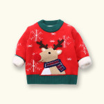 Children's Padded Thickened Sweater Reindeer Pullover