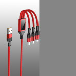 Three-in-one Data Cable 66W Quick Charge One Drag Three