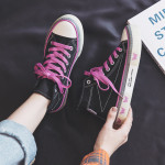 High-Top Canvas Shoes Female Ulzzang Wild Korean Board Shoes Summer New Shoes Female Ins Tide Shoes