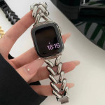 Suitable For Applewatch1 To 8 Single Row V Chain Denim Chain Metal Watch Band