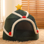 Christmas Warm Enclosed All-weather Cat Nest Pet Supplies