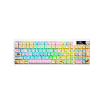 Mechanical Keyboard Black Iron Cow Full Key No Punching Three-mode RGB Backlight Five-side Sublimation