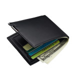 Men's Compact Wallet With Zipper And Multiple Card Slots