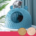 Imitation Rattan Semi-enclosed Cat Pet Kennel