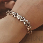 Mens Fashion Sterling Silver Keel Bracelet