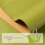 Wear-resistant Sofa Pulled Wool Cloth Base Lychee Pattern Half Pu Artificial Leather