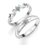 Korean Silver Angel lovers ring marriage engagement silver men and women wholesale ring manufacturer