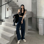 Loose High-waisted Wide-leg Mopping Straight-leg Pants