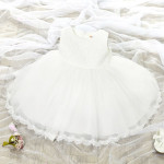 The new baby Bow Dress Dress Age 0-2 years old baby full moon child gauze skirt