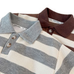 Children's Spring Clothes Striped Lapel Sweater