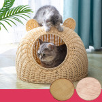 Imitation Rattan Semi-enclosed Cat Pet Kennel