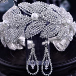 New Rhinestone Leaf Handmade Hair Band