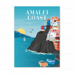 Spain Turkey Hawaii Amalfi Coast Travel Poster Greece Wall Art Canvas Painting Home Decor