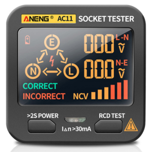 Digital Display Socket Electrical Ground Wire Tester Line Phase Test Plug Polarity Electroscope