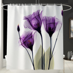 Daffodil Toilet Bathroom Shower Curtain Shower Partition