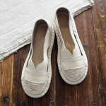 New Casual Straw Woven Flat Bottom Women's Round Head Breathable