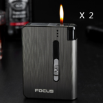 Aluminum alloy flame automatic cigarette case