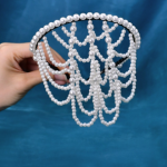 Sweet Bridal Tiara With Pearl Forehead Decoration