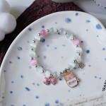 Women's Fashion Pearl And Crystal Beaded Bracelet