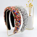 Ladies Fashion Wide Brim Rhinestone Headband