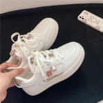 Japanese Cute Bear Thick-soled White Shoes