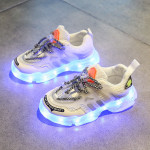 USB Charging Glowing Girls Sneakers Children Casual Shoes