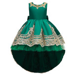 European And American Girls' Embroidered Retro Evening Dress