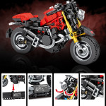 Children's Motorcycle Building Block Model Ornaments