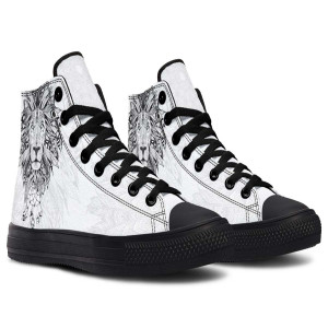 Printed Couple High-top Canvas Shoes