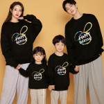 Trend Parent-child Outfit A Family Of Three Mother-daughter Outfit Plus Velvet Thickened Foreign Style Child Hoodie