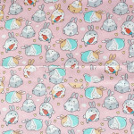 Ocean Rabbit Childhood Baby Cotton Twill Cartoon Fabric