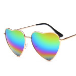 Retro Peach Heart Sunglasses Men And Women Color