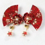 Cute Japanese Cherry Blossom Hairpin With Bells