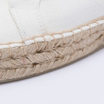 White Platform Canvas Lace-up Shoes