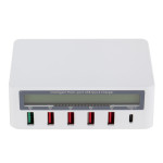 New Multi-port USB Charger Smart LCD Digital Display Mobile Phone QC30 Automatic Recognition TYPE-C