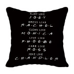 Black Letter Peach Skin Printed Pillow Cover