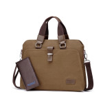 Men's Business Casual Oxford Cloth Handheld One Shoulder Canvas Briefcase