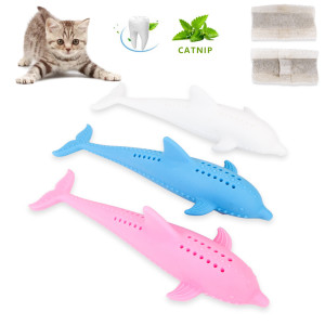 Fish-shaped Catnip Silicone Fish Molar Stick