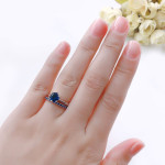 Zircon Micro Set Gold Plated Six Claw Ring