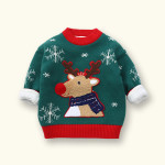 Children's Padded Thickened Sweater Reindeer Pullover